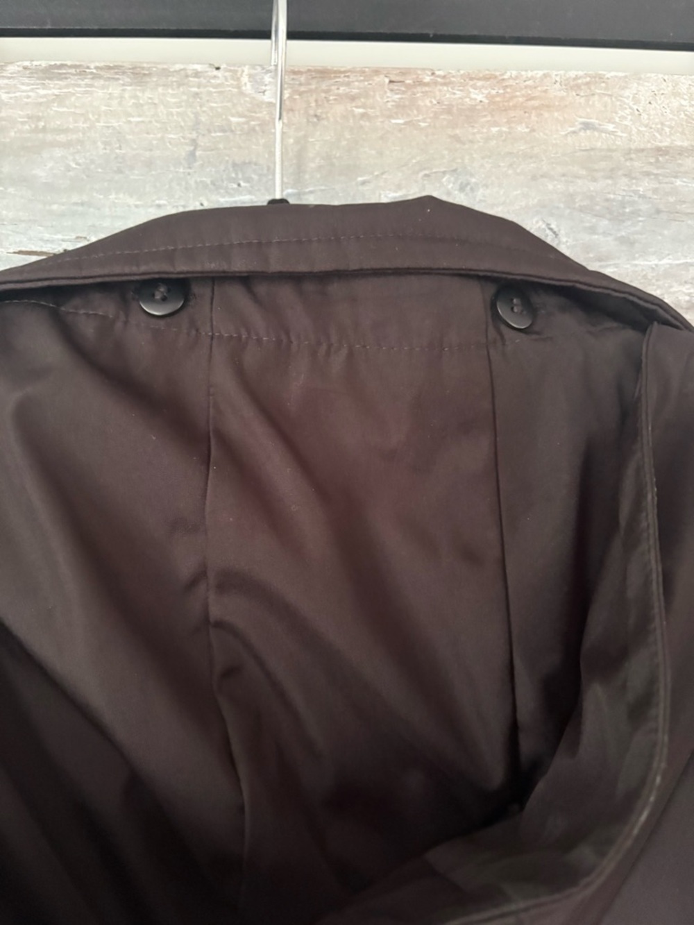 Calvin Klein Double-Breasted Skirted Raincoat - Picture 4 of 9